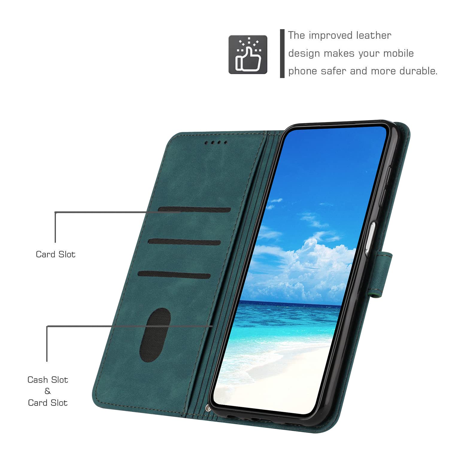 Custodia Google Pixel 6 Pro Pelle Verde - Protezione Premium con Stand
