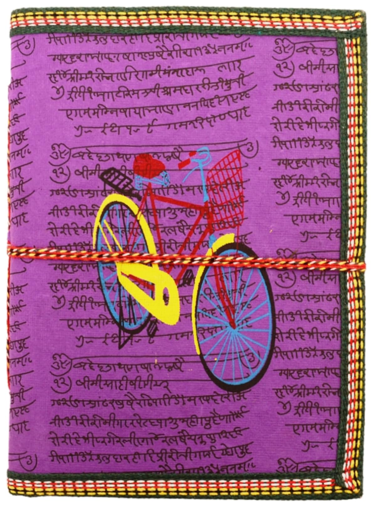 Purpledip Handmade Paper Journal 'Catch Me If you Can': Vintage Diary Notebook With Thread Closure (11162)