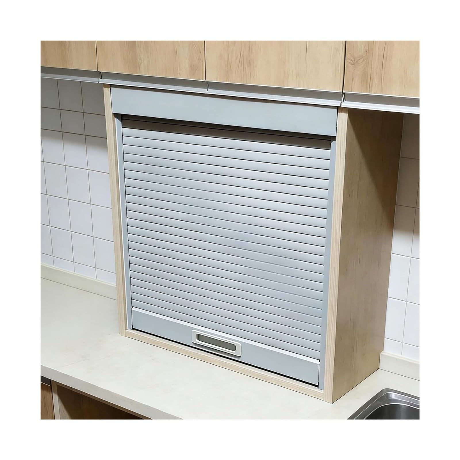 Accordion Folding Door Kit, Easy Rollup Tambour Door Kit, Wardrobe RV, Handle Screws, Multiple Sizes(20x20in/50x50cm)