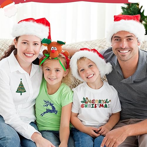 Miniatura 6 de Paquete de 20 unidades de vinilo de transferencia de calor de Navidad para Cricut, 12 x 10 pulgadas, lámina de vinilo con estampado de leopardo,