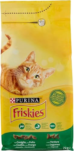 Friskies Comida para Gatos para Adultos, con Conejo, Pollo y Verduras añadidas, 