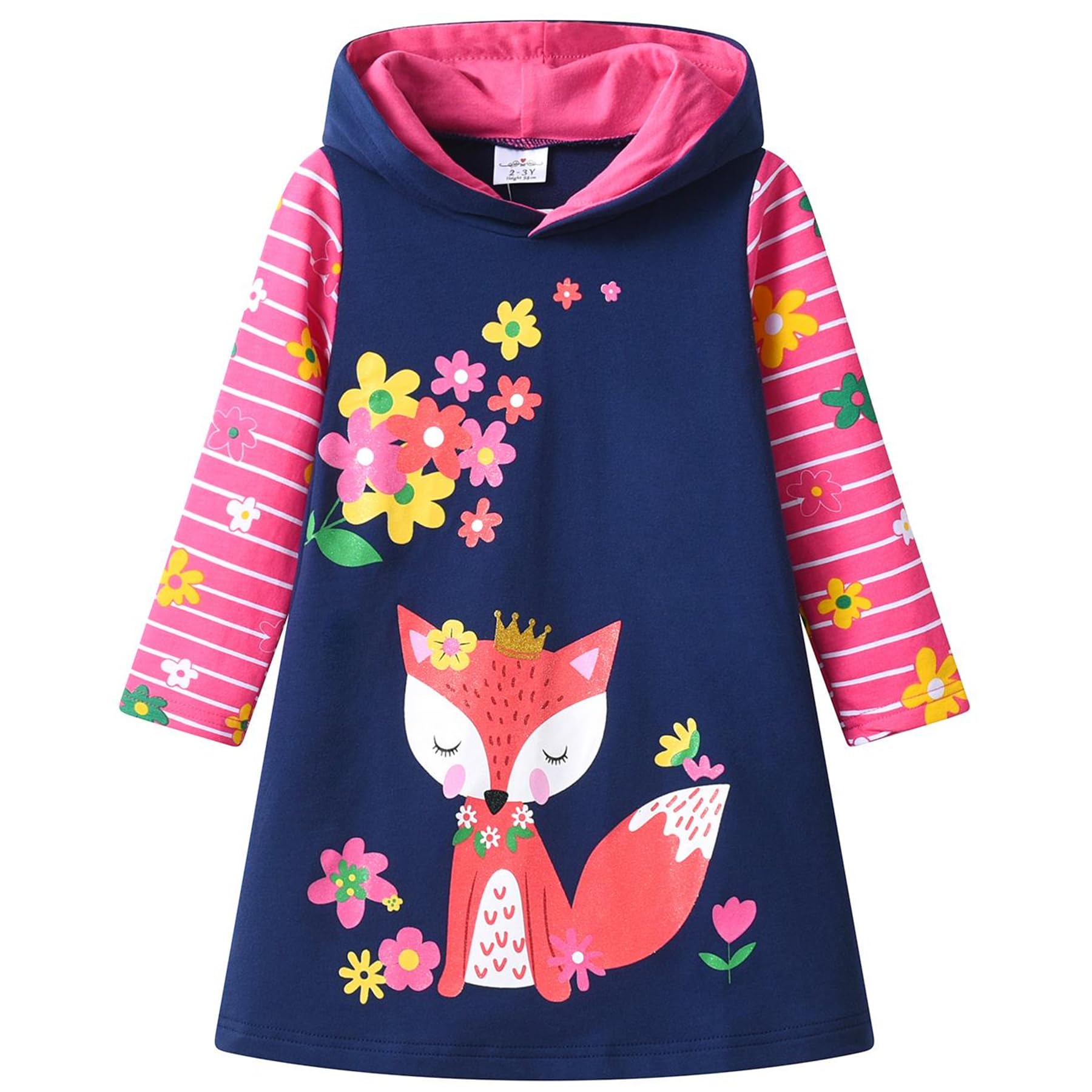 Robes d'hiver roses chaudes protégeant les enfants du froid