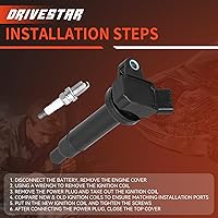 Vista 4 de DRIVESTAR Juego de 8 bobinas de encendido de iridio bujía 2003-2007 para Lexus GS430 4.3L 2003-2009 para Toyota 4Runner 2000-2009 Tundra Land