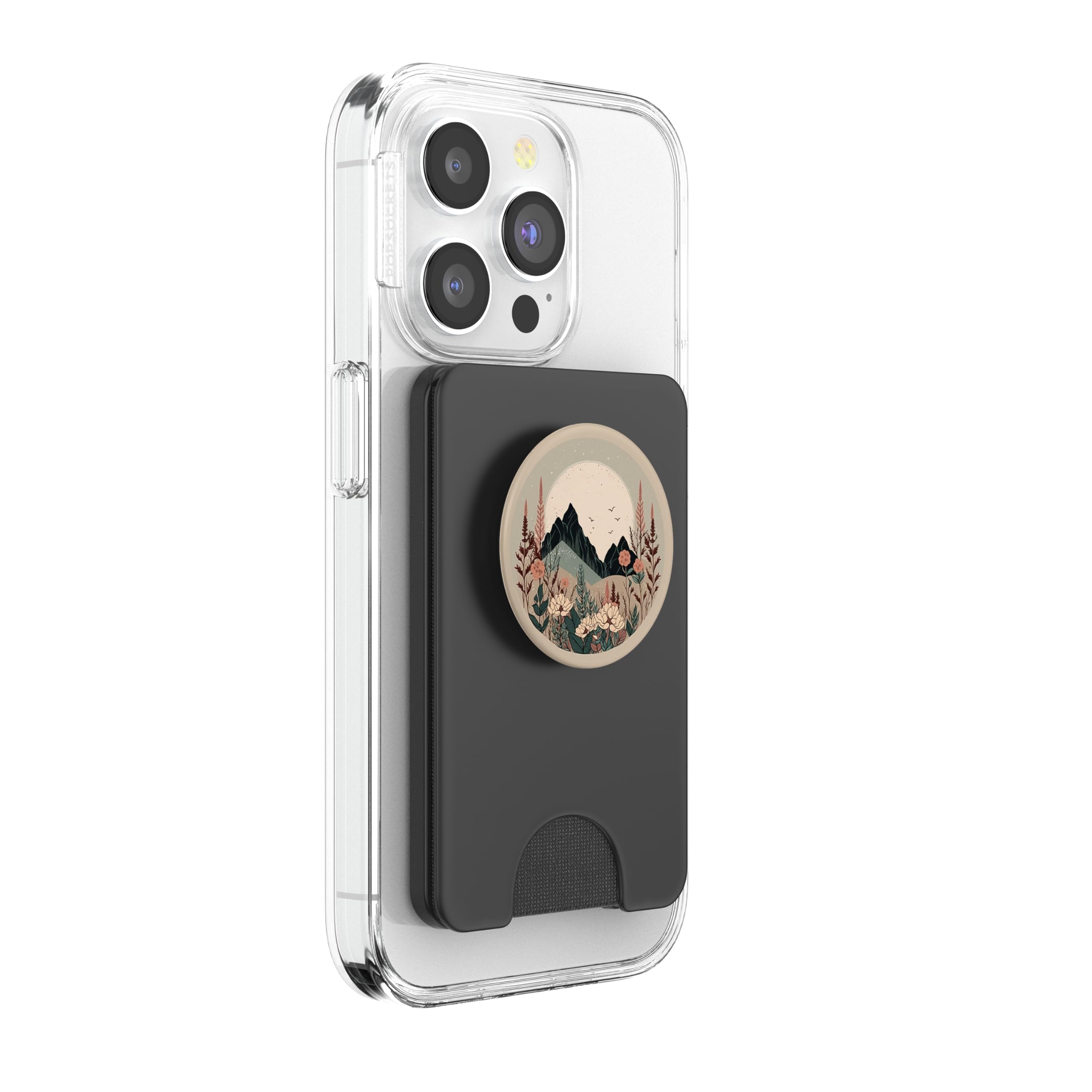 Boho Chic Floral Forest Nature Mountain Leaves for Girl PopSockets PopWallet pour MagSafe