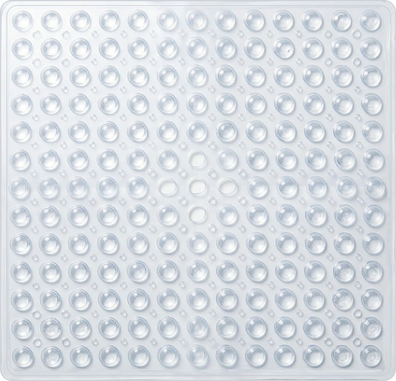 Antypoślizgowa mata prysznicowa, 53 x 53 cm, antypoślizgowa mata do wanny – mocne przyssawki, szybkoschnąca, miękka wkładka prysznicowa z PCW, antypoślizgowa, do wanny, prysznica, dla rodziny