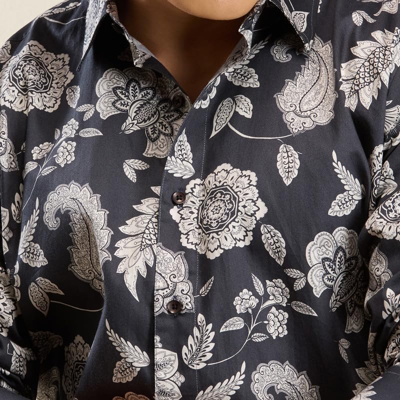 Image of MARK & ALBERT Men's Slim Fit Cotton Formal Shirt