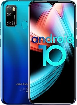 Ulefone Note 9P 4G Android 10 Mobile Phones 4GB RAM 64G ROM 4500 mAh Battery SIM Free Unlocked Mobile Phone Triple Card Slots Quad Rear Camera 6 52 Inch Face ID Fingerprint OTG Aurora Blue