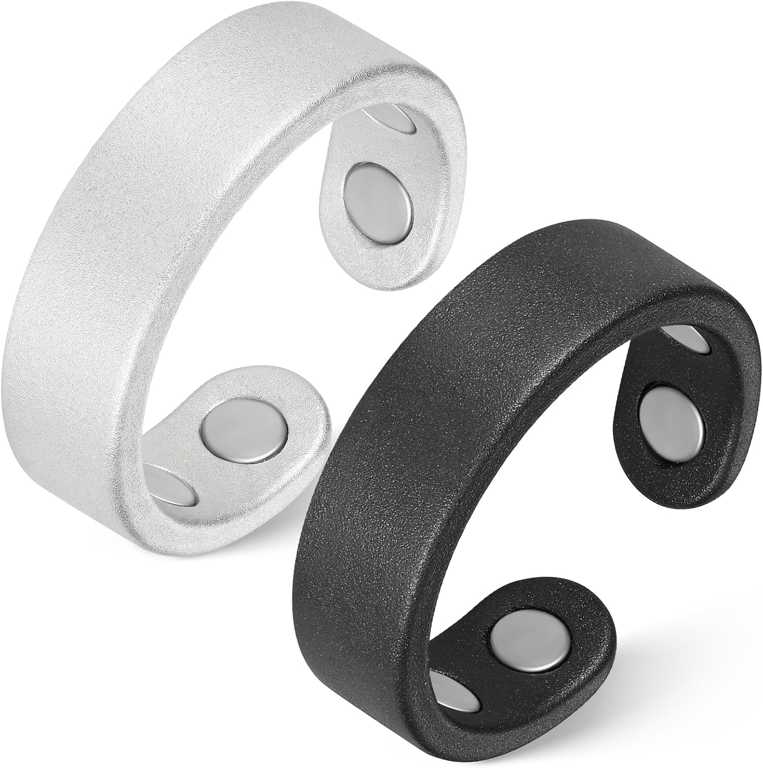Feraco 2 PCS Copper Rings for Women, Magnetic Therapy Ring with 9X Ultra Strength Magnets,Jewelry Valentine's Day Gifts