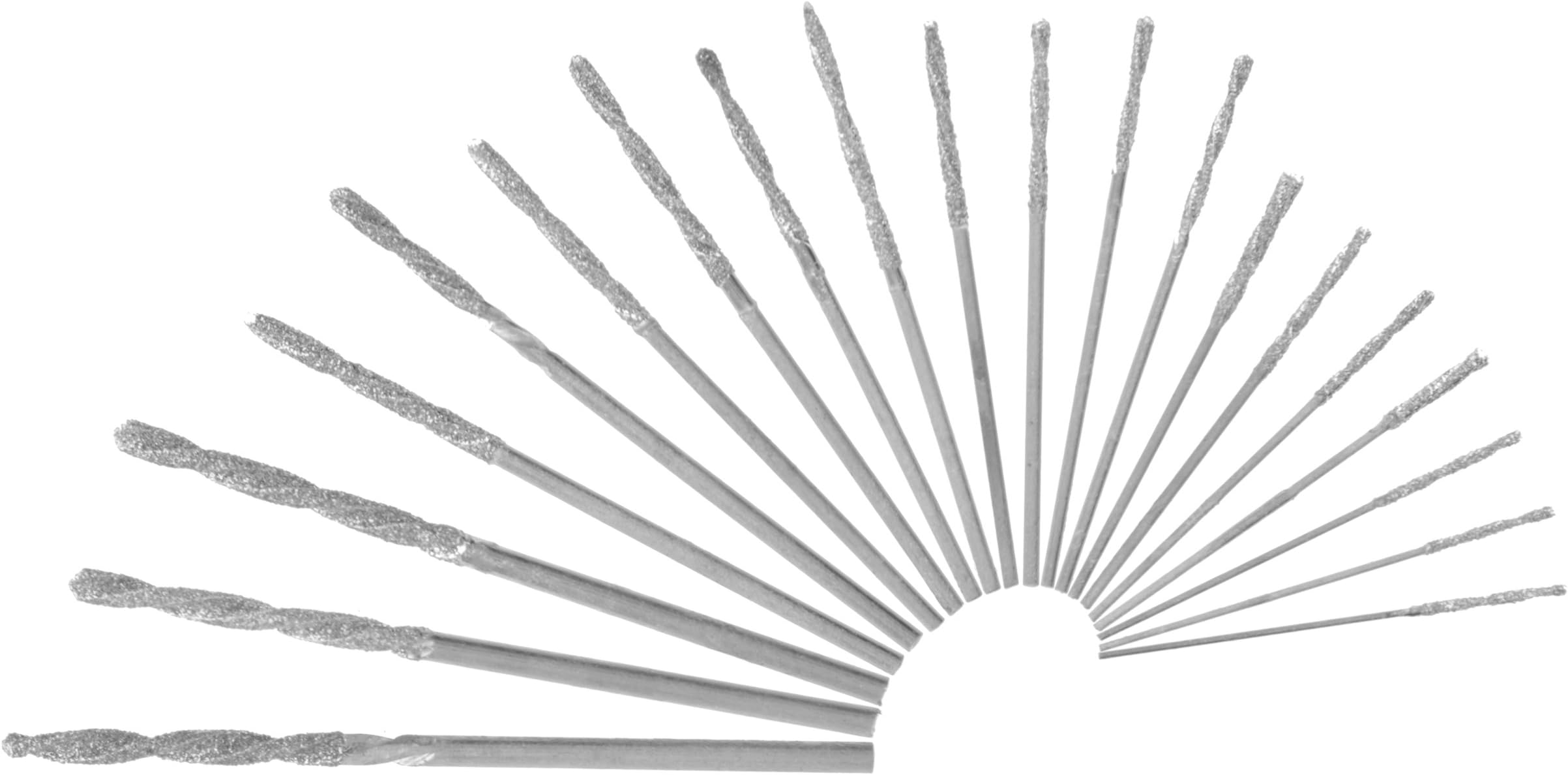Drixet Diamond High Speed Steel (HSS) Twist Drill Bit Set - 20 Heavy Duty Twisted Bits, Metric Sized Micro Bits for Drilling Small Tiny Holes in Wood, Soft Metal, Plastic, Jewelry