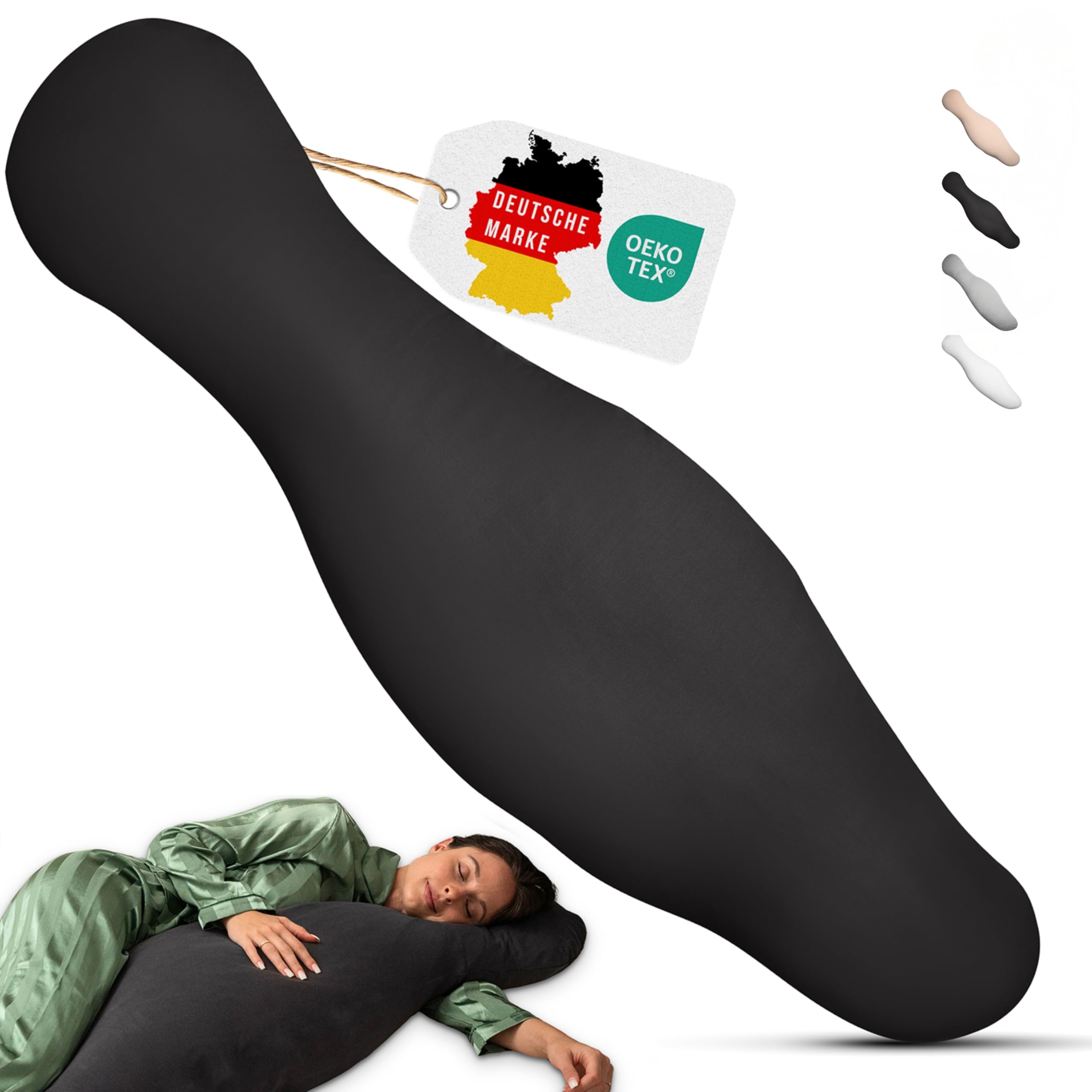 Coussin ergonomique pour dormir sur le côté - soulage les épaules, le dos et les hanches - remplissage personnalisable - pour tous les dormeurs sur le côté et les femmes enceintes - 100