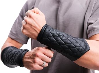 Assassin Bracers Gloves Ren Faire Faux Leather Ranger Archer Odyssey Medieval Cosplay Larp Wrist Gauntlet Costume