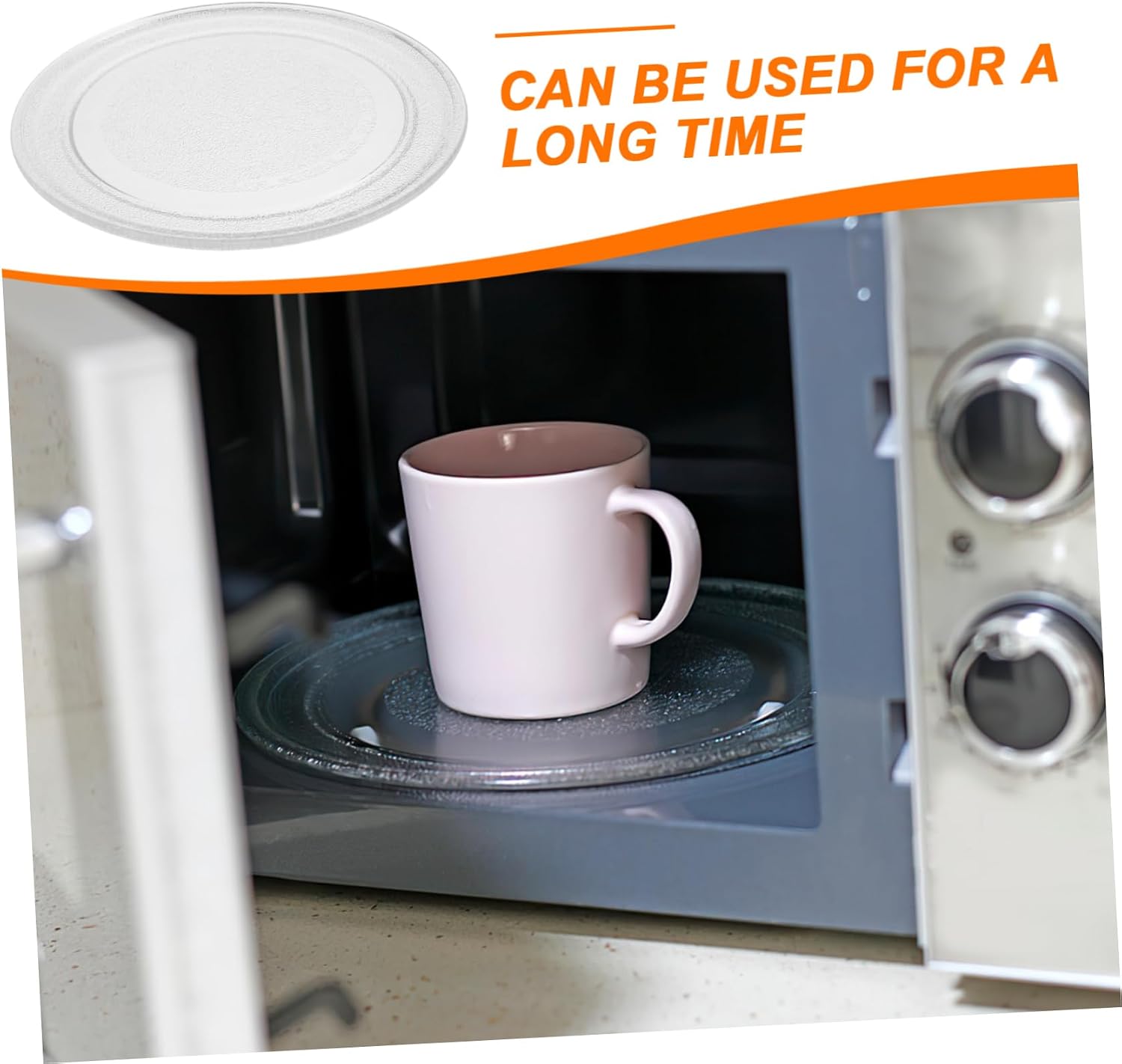 Zerodeko Microwave Glass Turntable Plate Replacement Sturdy Heat-resistant Tray for Consistent Cooking Easy Installation Compatible with Various Microwave Models