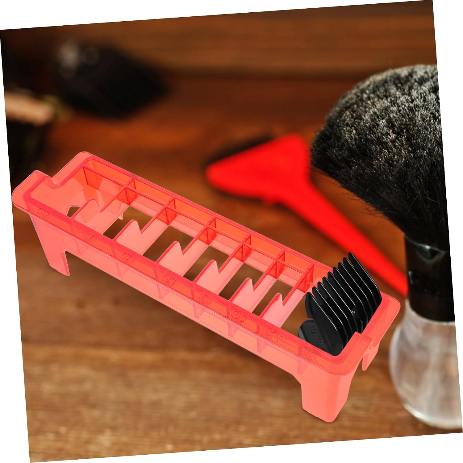 Hair Clipper Storage Box Comb Organizer Clipper Guard Holder Guide Comb Storage Case Plastic Barber Tool Organizer