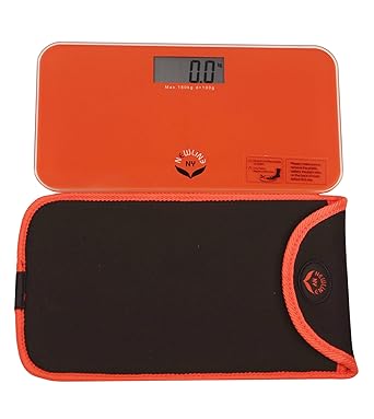 NewlineNY مقياس الحمام الصغير البرتقالي + حقيبة السفر المنزلق SBB0720M-NYRO + NY-MSS101-BRO