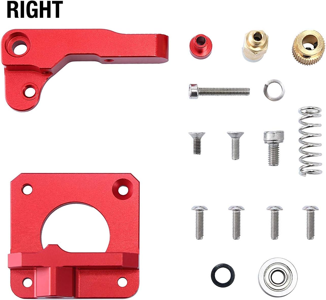 3D Printer Parts, MK8 Extruder Upgrade Replacement, Aluminum Alloy Block Bowden Extruder 1.75mm Filament for Creality Ender3 CR-10 CR-10S S4 S5 CR-7 CR-8 with Nozzle