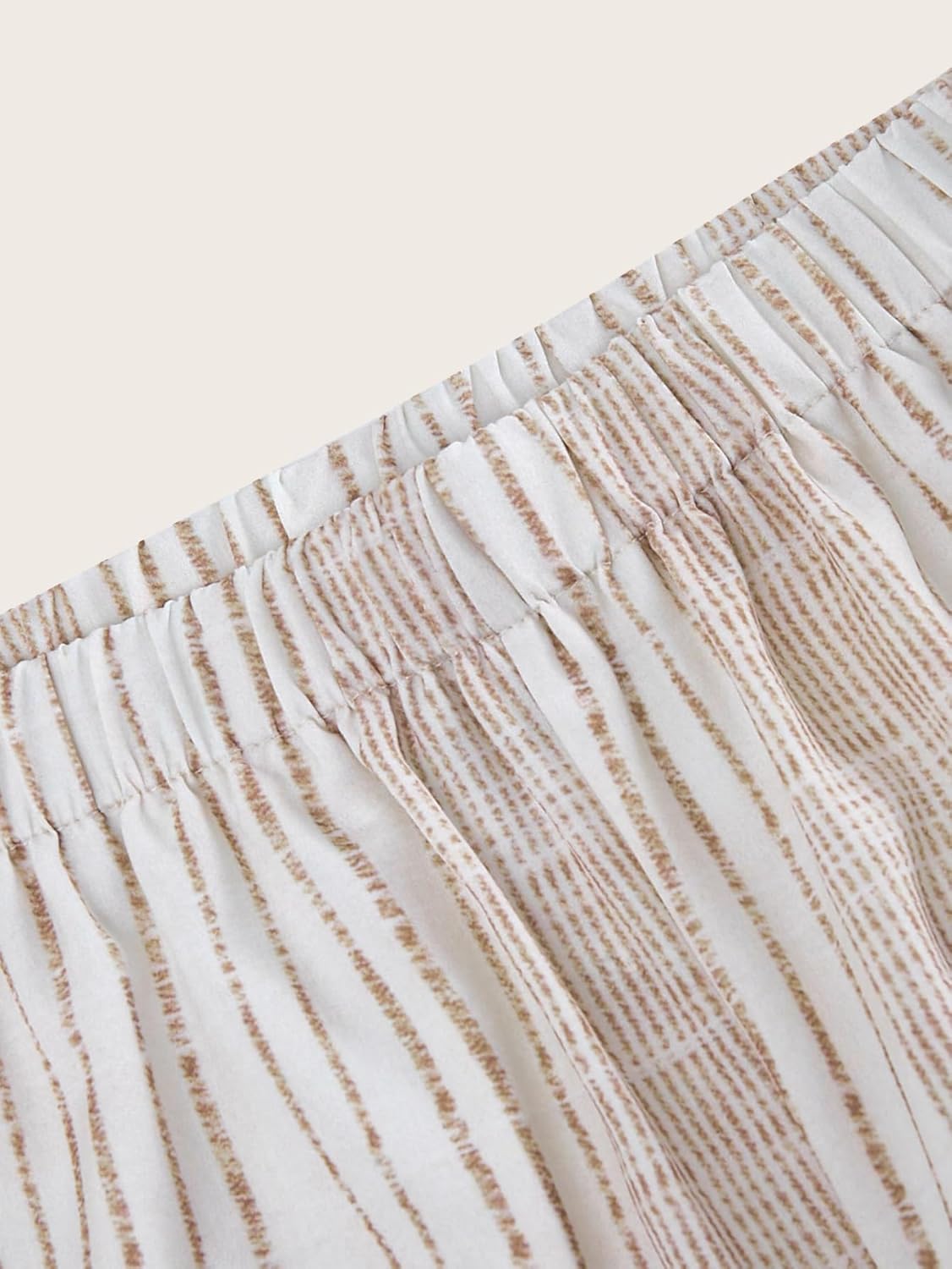 Women's 2 Piece Beach Vacation Outfits Striped Strapless Crop Tube Top and Pants Summer Sets - Image 5