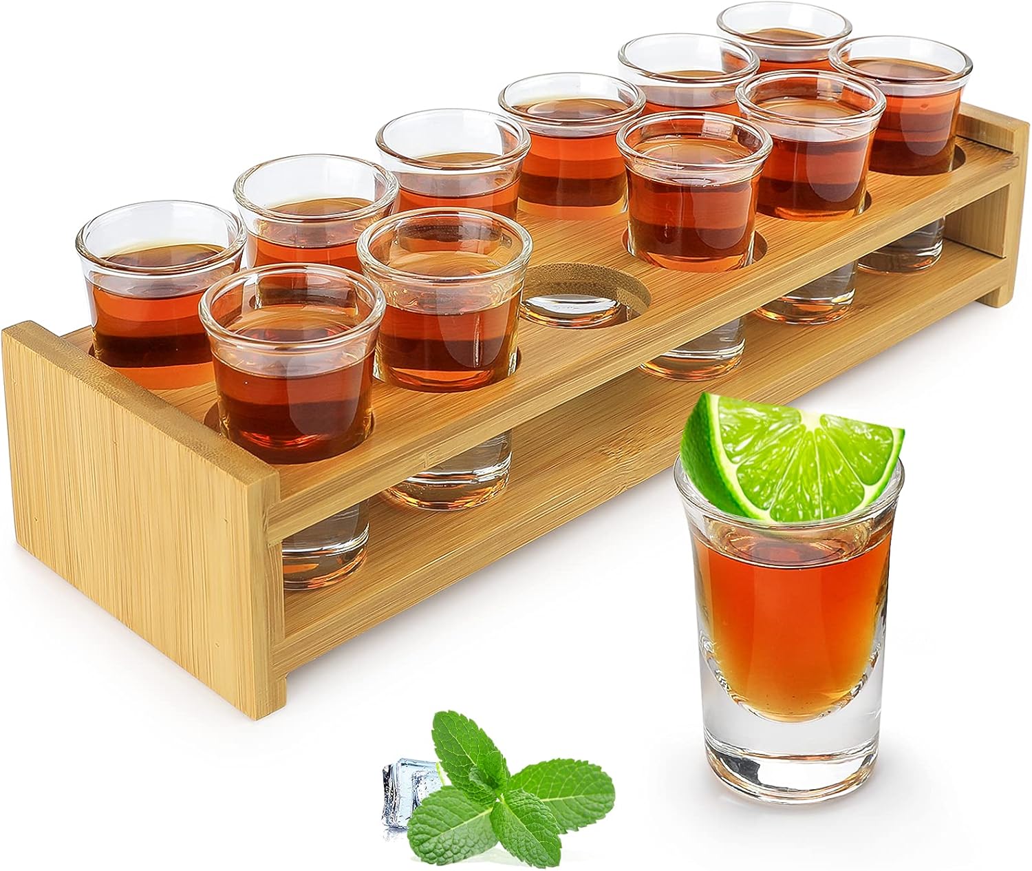 LINALL Shot Glasses 12pcs Shot Glass Set 1oz/30ml Shot