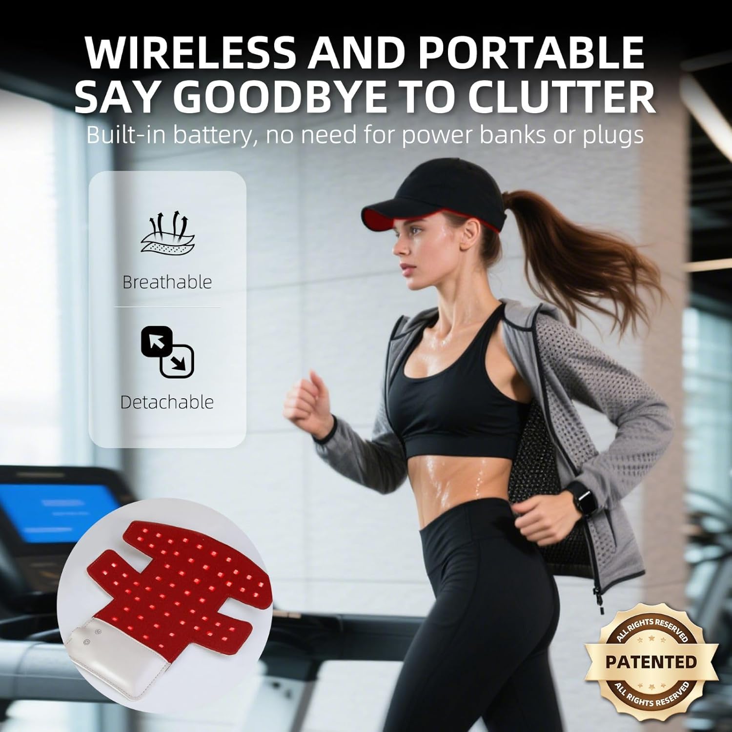 Red Light Therapy for Hair Growth, Breathable Cap Panels with Quick-Release Function