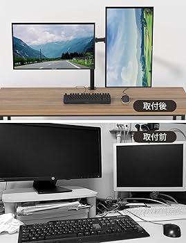 Amazon.co.jp: FORGING MOUNT モニターアーム デュアル 縦 上下 2画面