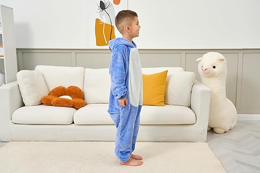 JVJQ Cartoon Kostüm Onesie Jumpsuit Tier Relax Kostuem Kind Pyjama