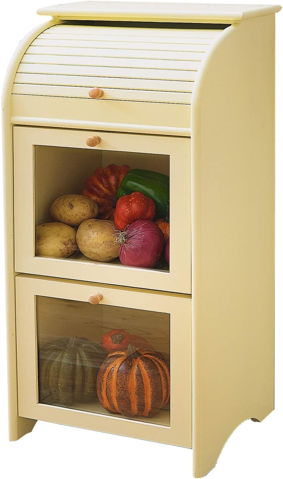 Furniture Buttermilk Vegetable Rack Store Cupboard Unit Cabinet Integral Bread Bin Top Storage Shelf Cream