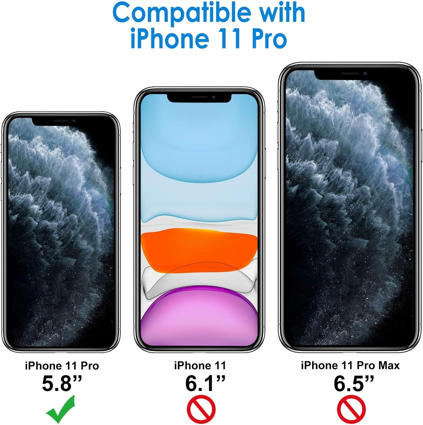 Magnetic for iPhone 11 Pro Case,with Belt Clip,[Compatible with Magsafe] W/Tempered Glass Screen Protector,Anti-Drop,Shockproof,Heavy Duty Protection (Lake Blue) - Image 2