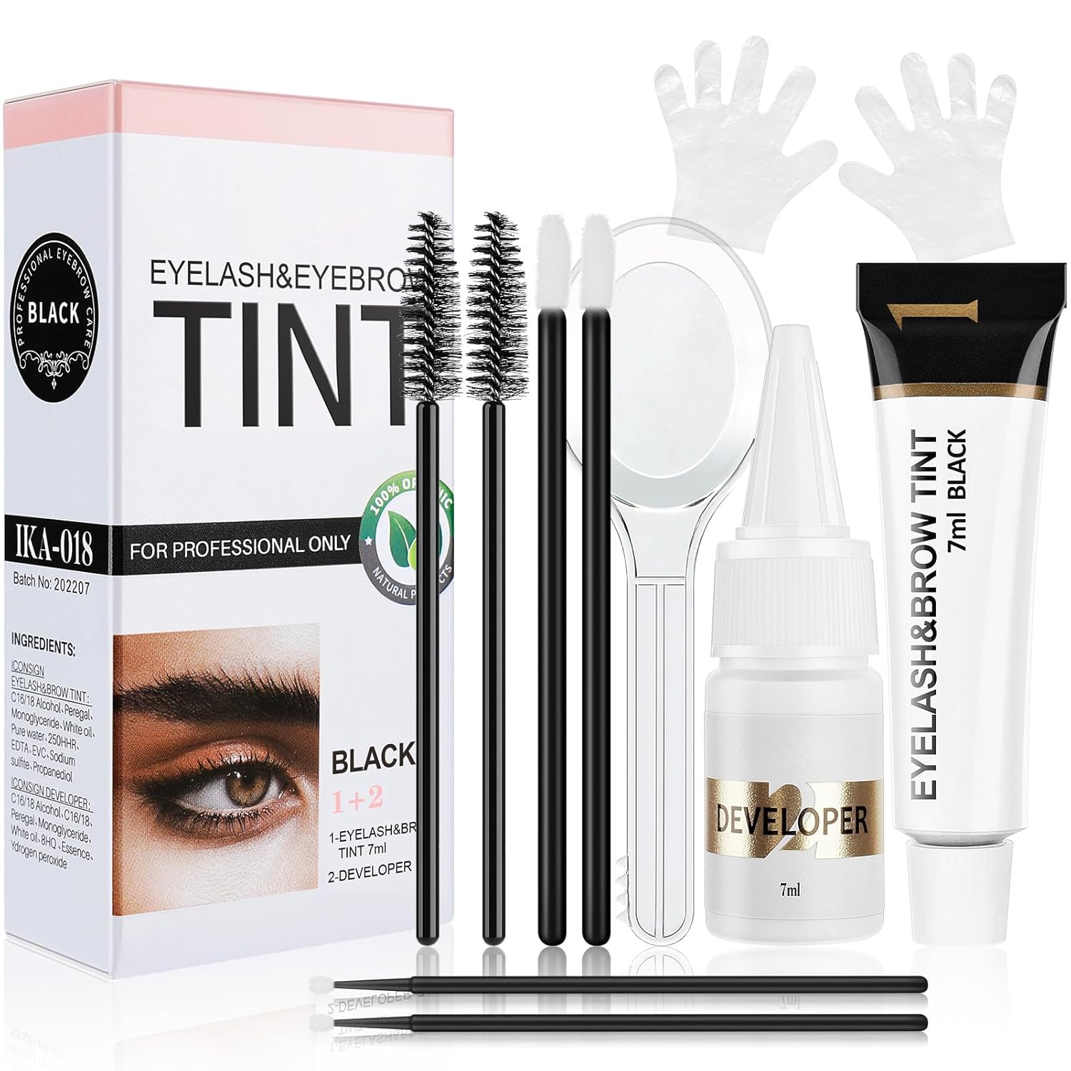 Eyelash and Eyebrow Color Kit - Natural Effect & Easy Use