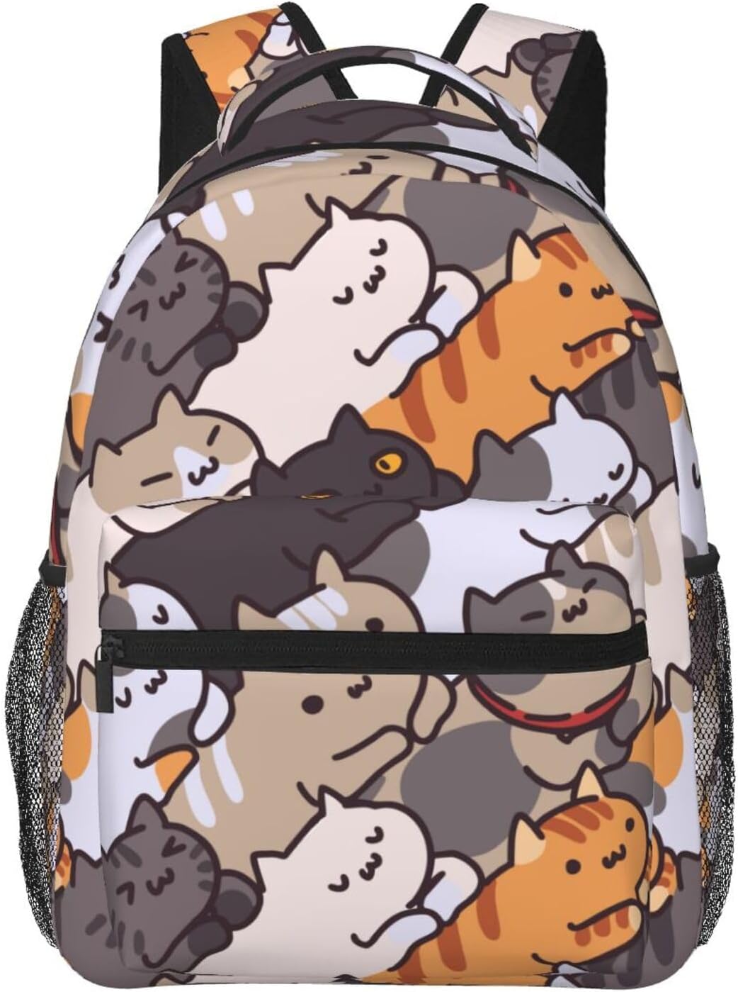 Cat Cartoon Animal Face Cute Backpack For School Laptop Bags Bookbag Big Casual Daypack For Student Girls Boys Kids Teens Travel Sports Work - Image 6