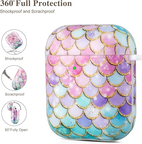 Miniatura 4 de Funda para Airpod para mujer, funda para Airpod con funda protectora duradera de TPU, funda de Airpods 2 y 1 para niñas y niños, a prueba de golpes