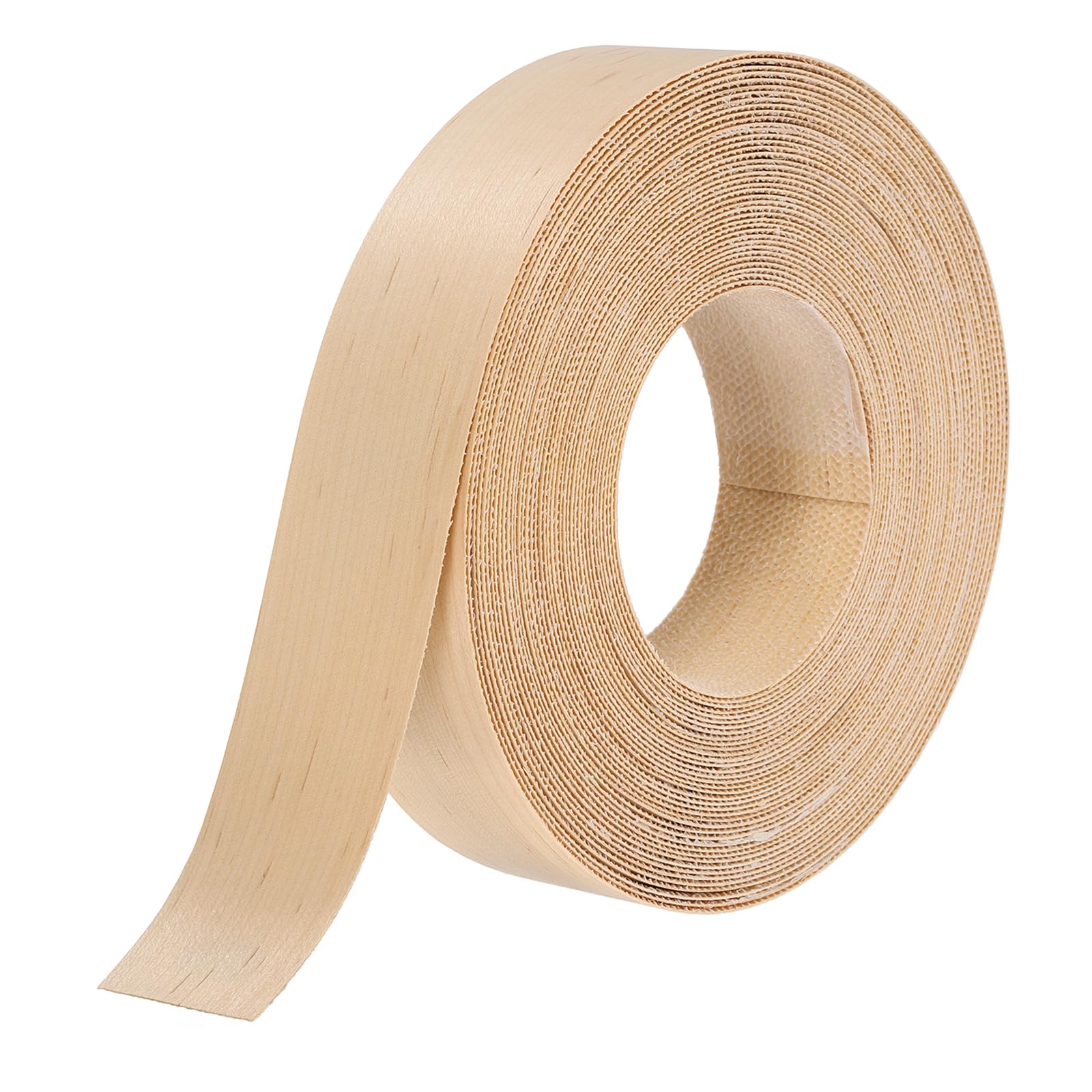 sourcing map 38mm x 15m Wood Grain Repair Tape, Pre-Glued Iron on Wood Veneer Tape, Waterproof Wooden Edging Strip for Cabinet Scratch Repair, Furniture Restoration, Craft DIY, Maple