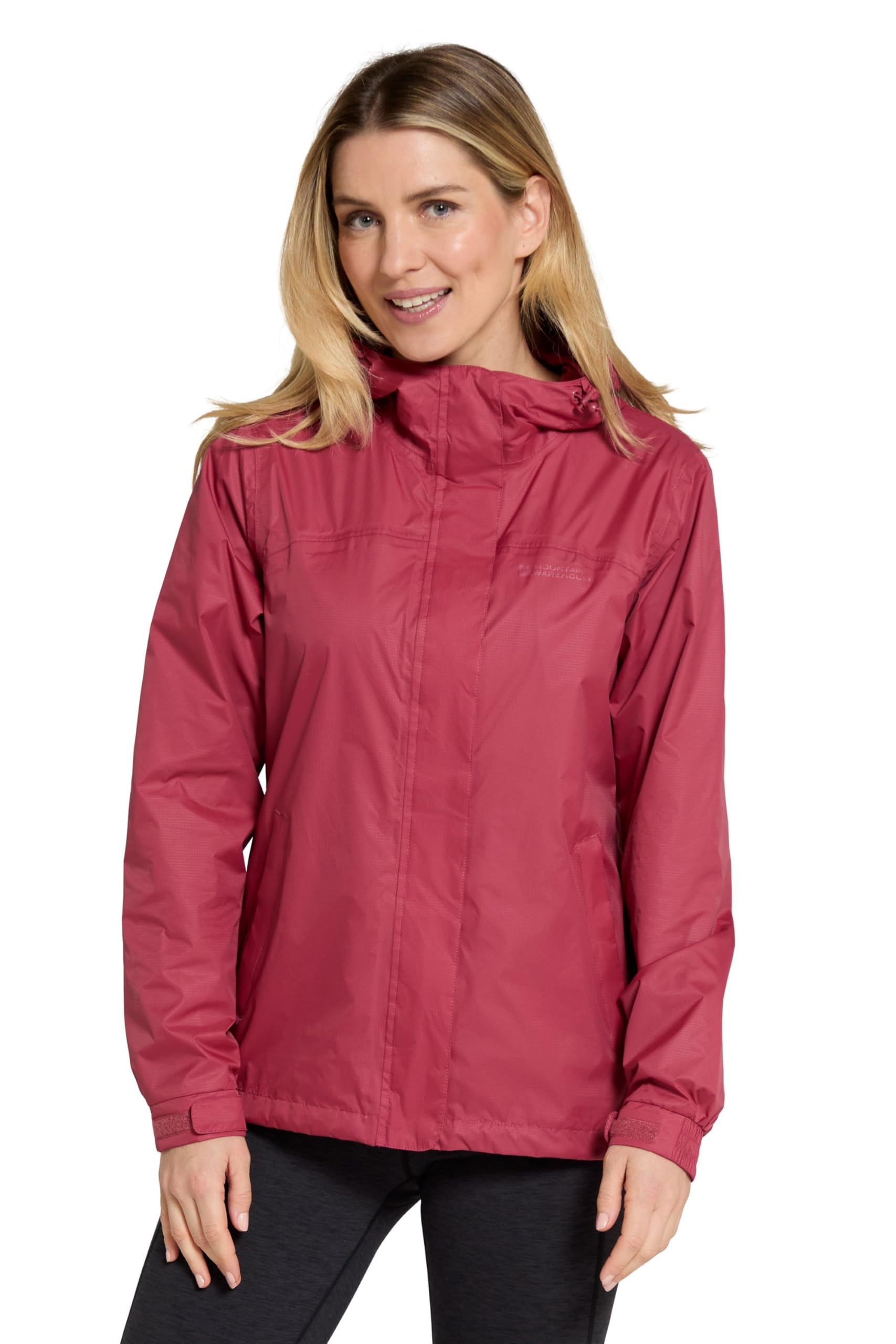 Mountain Warehouse Torrent Womens Waterproof Jacket - Ladies Raincoat, Lightweight Coat, Fully Taped Seams, 2 Zipped Pockets Cagoule - For Travelling, Camping, Outdoors Pink Women's Size 14