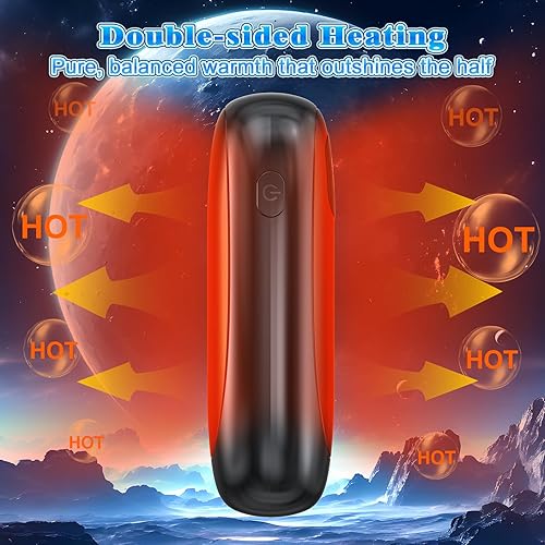 Miniatura 51 de Calentadores de manos recargables, paquete de 2, calentadores de manos eléctricos de doble cara, máximo 131 ℉, 20 horas, calentador de bolsillo a