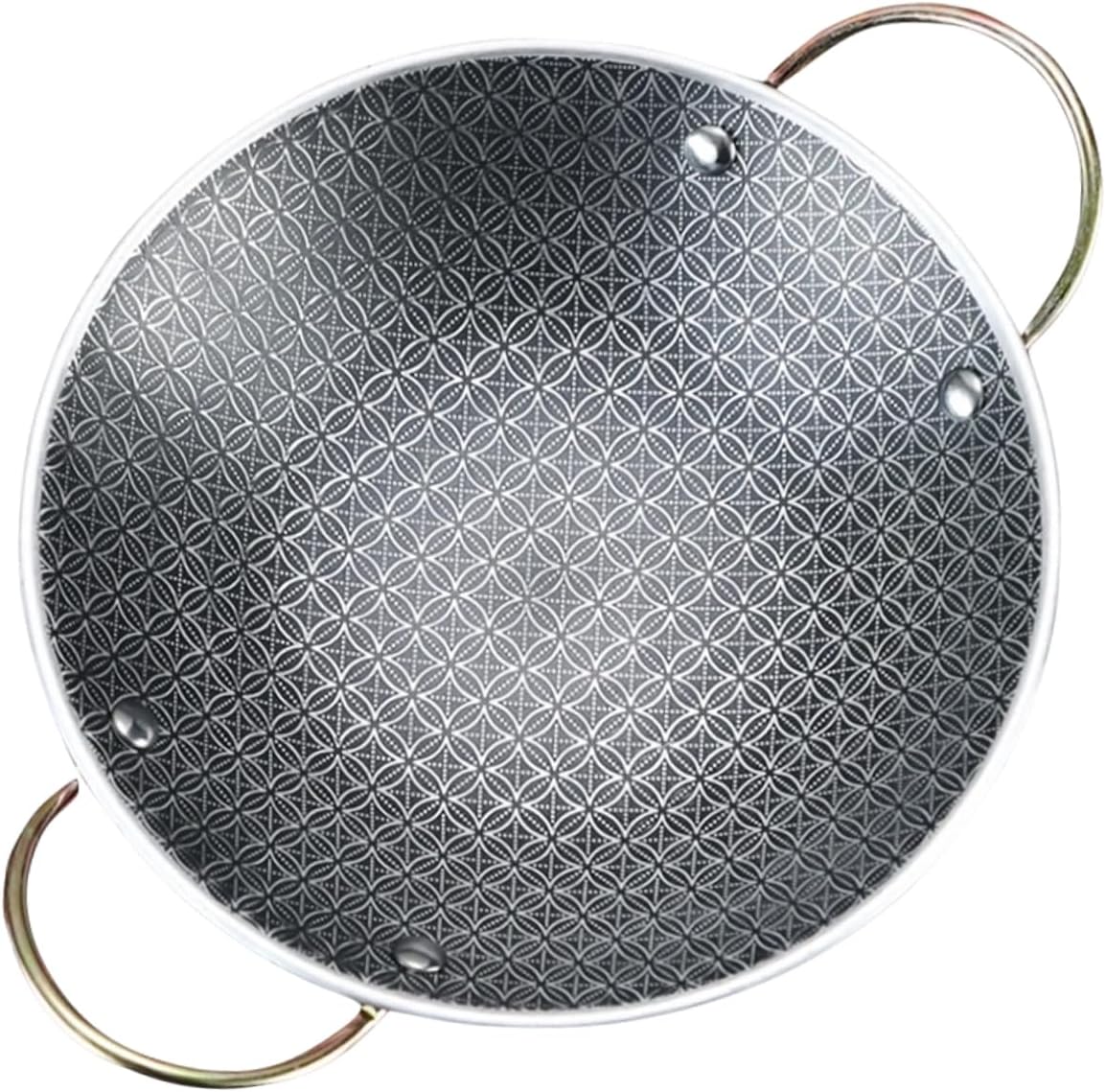 Garneck Double Handle Stainless Steel Cooking Pot Rapid Heating Kitchen Pan with Scald Non Slip Handles Hot Pot for Home and Restaurant Use