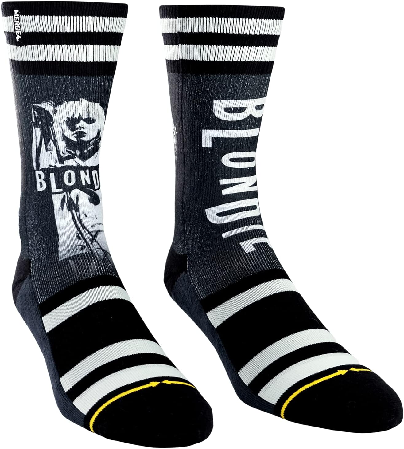 MERGE4 Blondie One Way or Another Crew Socks for Men and Women Iconic Band Compression Merchandise Elastic Arch Support