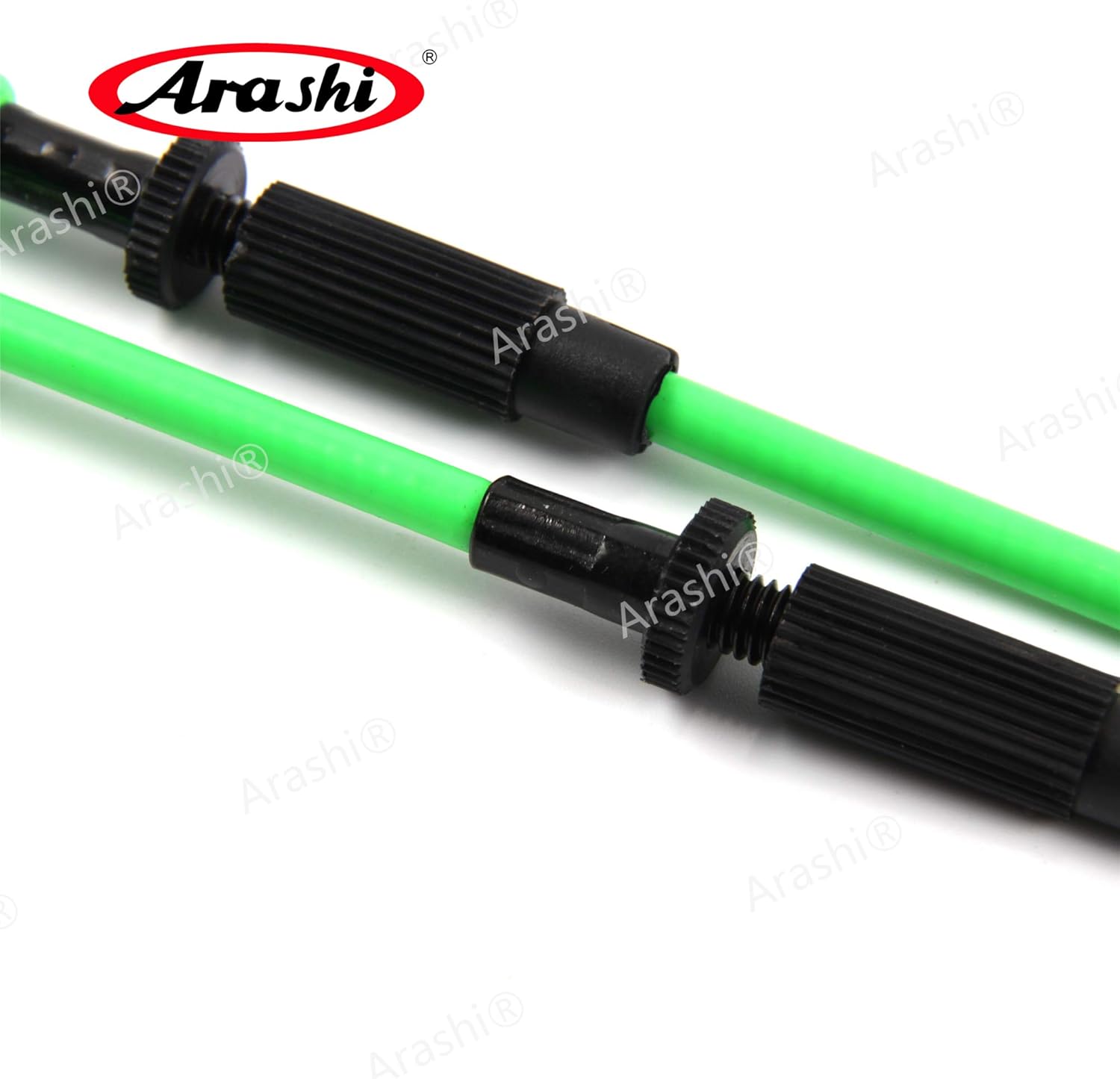 Arashi Throttle Cable for Kawasaki Ninja ZX6R 2007-2008, Stainless Wire Line and Rubber Motorcycle Replacement Accessories Parts Green