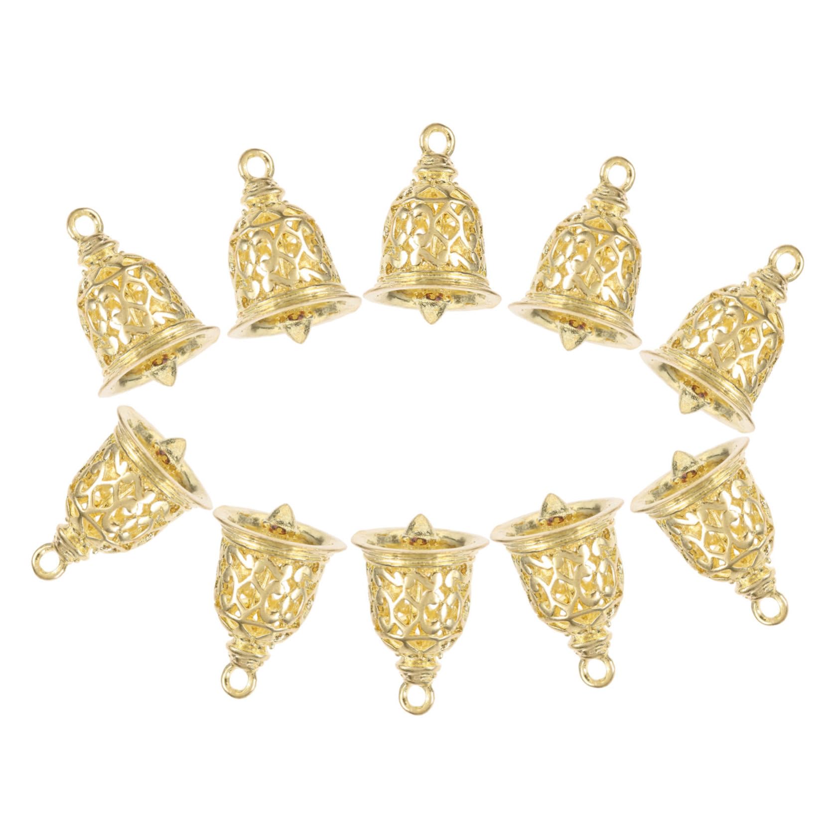 SHINEOFI 50pezzi Campane Decorative Ottone Dorato per Accessori Moda e Decorazioni Fai da Te Pendenti per Borse e Articoli Creativi