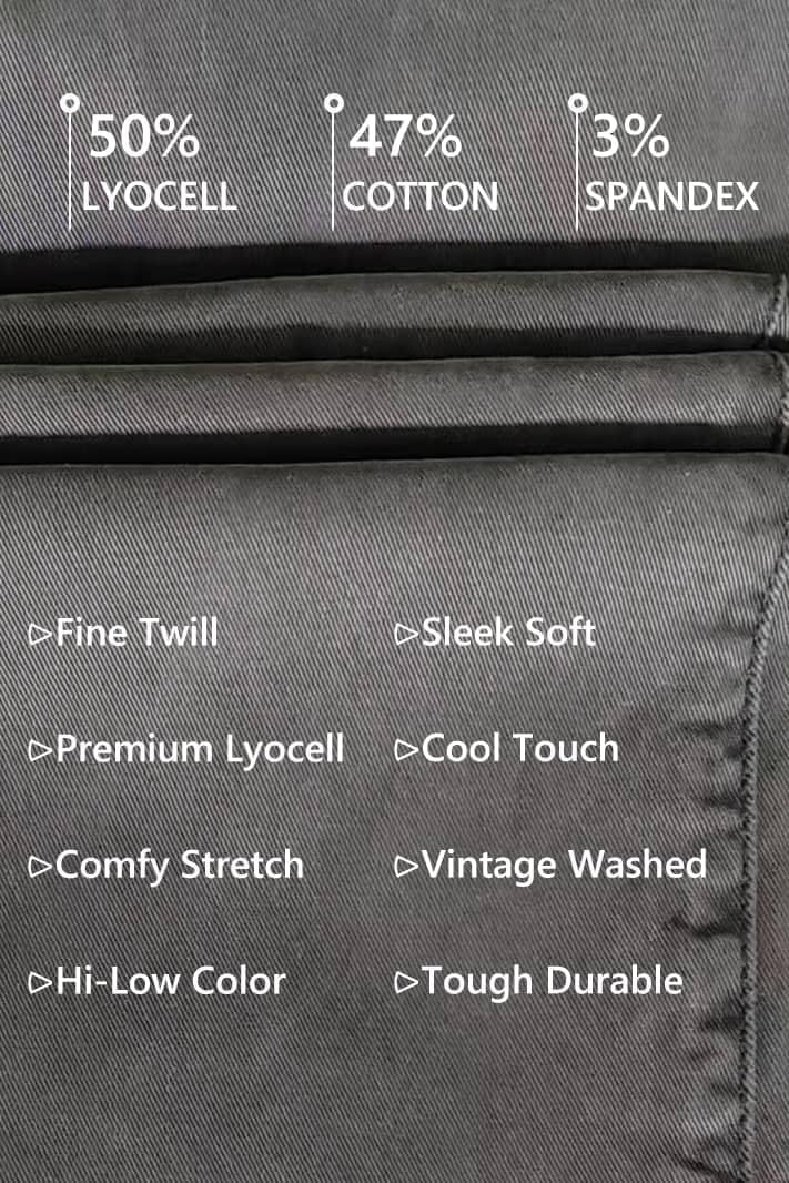 Skinny Khaki Pants for Men Short Inseam 26 27" Cropped Ankle Length Slim Fit Stretch Casual Chinos Vintage Washed - Image 6