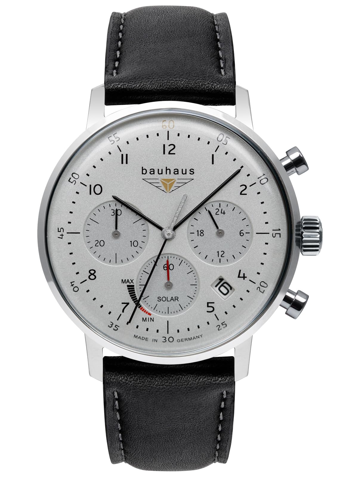 Bauhaus 20861 Classic Solar Chronograph (41mm) White Dial / Watch