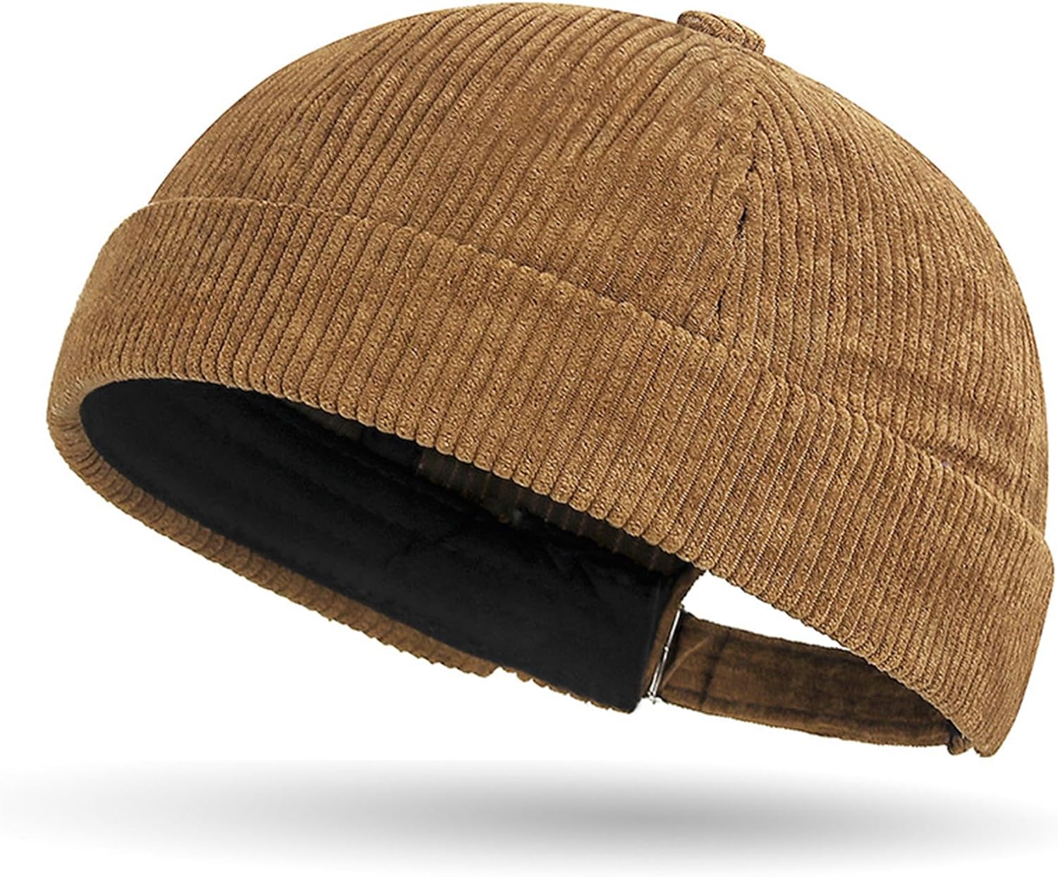 Corduroy Brimless Hat for Men Women Solid Rolled Cuff Docker Cap Harbour Beanie Hats Landlord Hat Sailor Cap K274 - Image 5