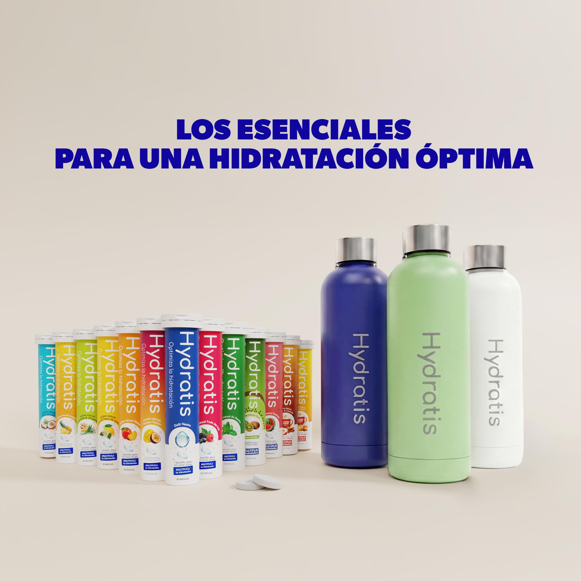 HYDRATIS - Tabletas de rehidratación acelerada - Electrolitos con magnesio, zinc, potasio - 3x20 tabletas - Sabor a frutos del bosque