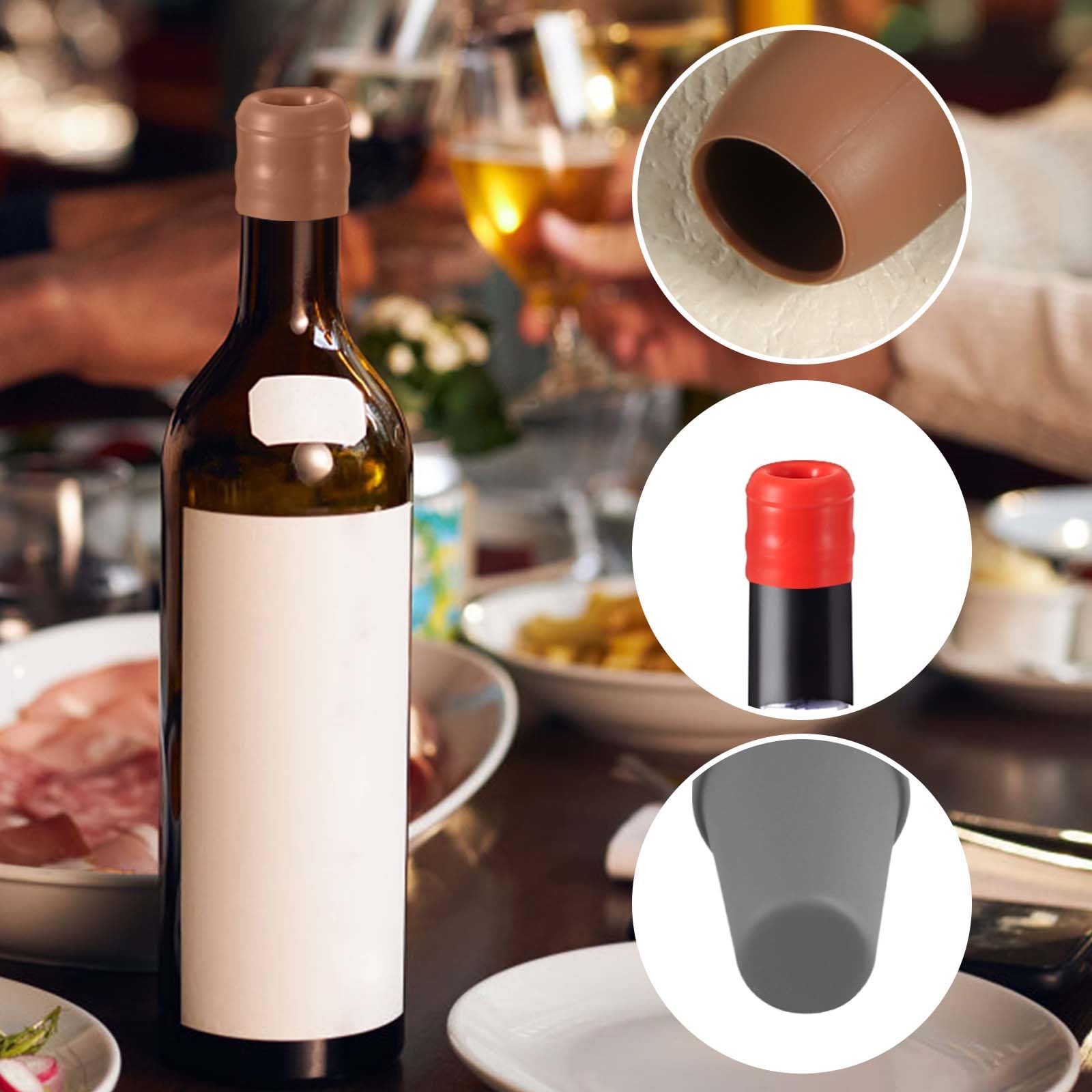 CNYMANY Lot De 8 Bouchons De Vin En Silicone Réutilisables