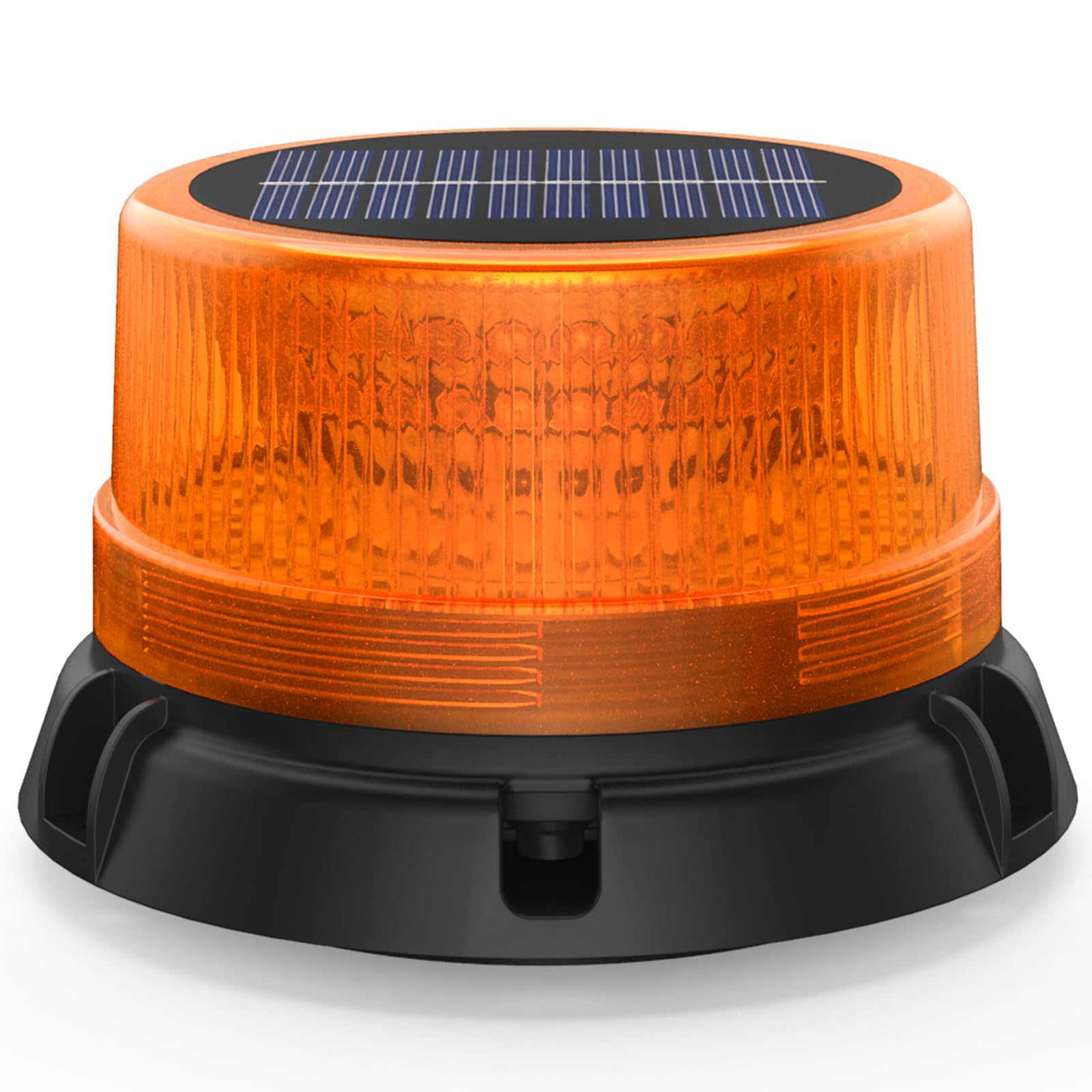 Rampe Gyrophare Énergie Solaire Gyrophare Magnetique Orange LED Batterie, Rechargeable Jaune LED Avertissement Pour Chariot Élévateur Tracteur Remorque Chasse Neige Girophare Led Vehicule Orange