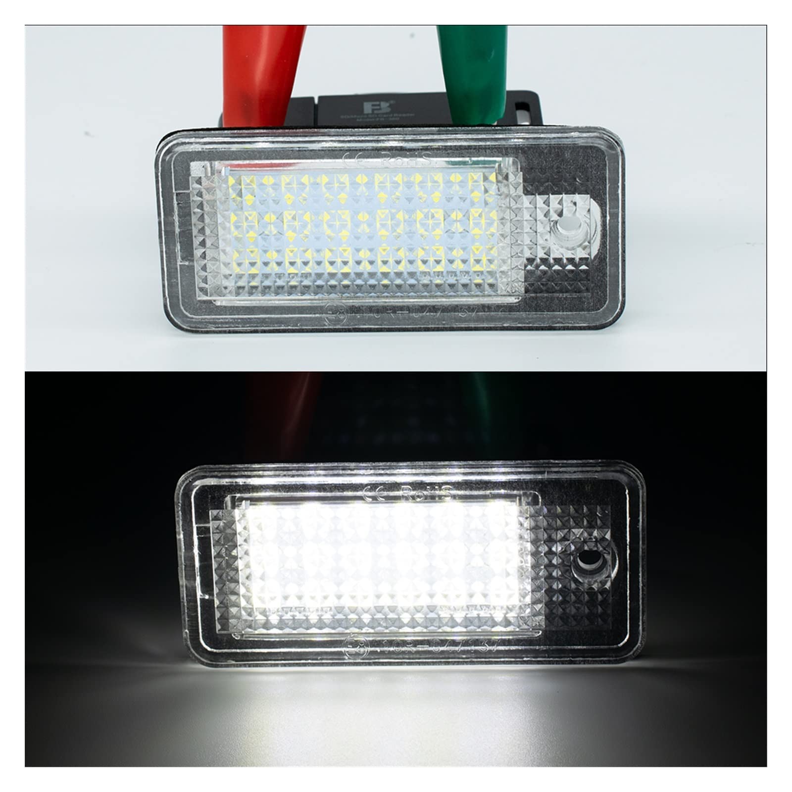 Luz de la placa del auto Para A3 S3 A4 S4 A5 A6 S6 A8 S8 Q7 RS4 Luz De Matrícula Xenón Blanco - Lámparas De Matrícula De Coche