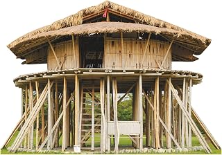 H49922 Taiwan Aboriginal Indigenous Tribe Stilt House Cardboard Cutout Standee Standup