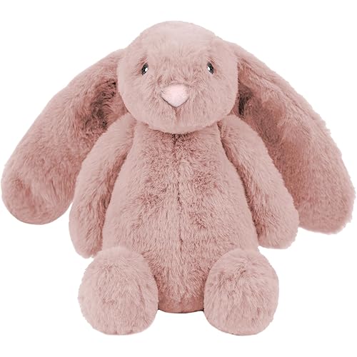 Best Pet Supplies Interactive Squeaky Dog Chew Toy, Ideal Dog Toys for Chewers, Small, Medium & Large Dogs, and Fetch Lovers - Bunny (Mauve), Medium