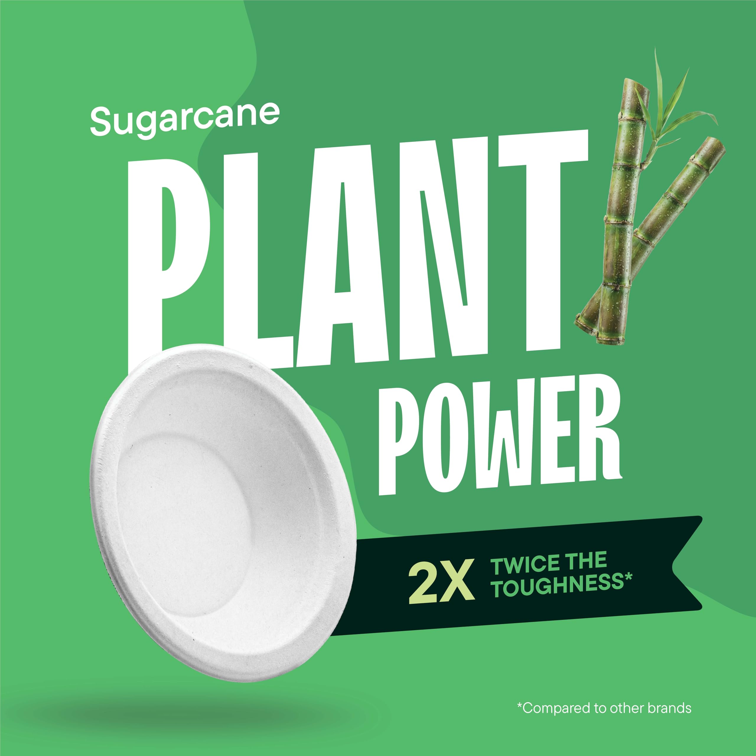 Cuencos 100% compostables resistentes de 12 onzas [paquete de 125] Cuenco de bagazo blanco desechable ecológico, hecho de fibras naturales de caña de azúcar, cuencos de papel biodegradables de 12