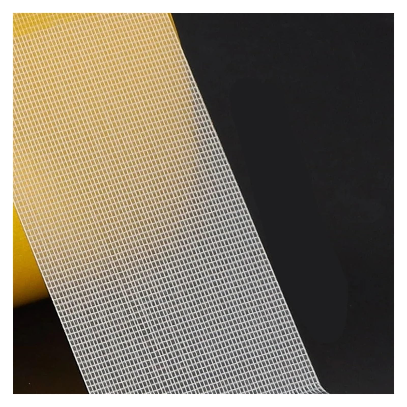Zelt Reparaturband 10 m doppelseitiges Klebeband, hochviskose Gitterfaser, transparent, klebrige, wasserfeste Klebebänder aus Fasergewebe(5rolls,10M_50MM)