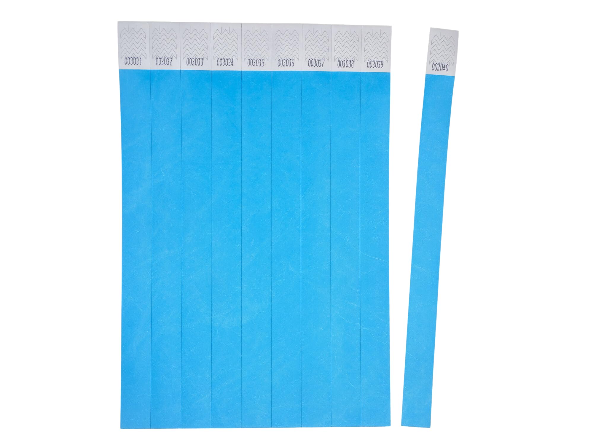 Avery España TYVBL-50 Pulseras de identificación de papel Tyvek® resistentes al desgarro - azul fluorescente - 500 piezas