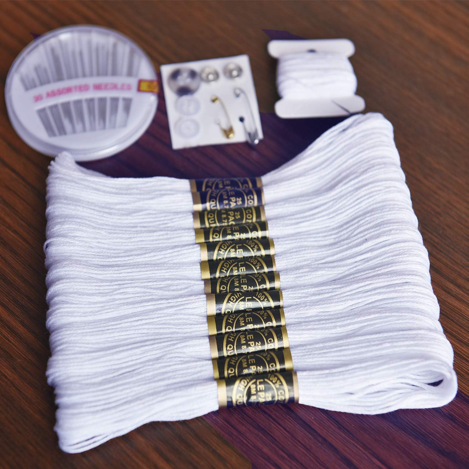 White Embroidery Floss 12 Skeins