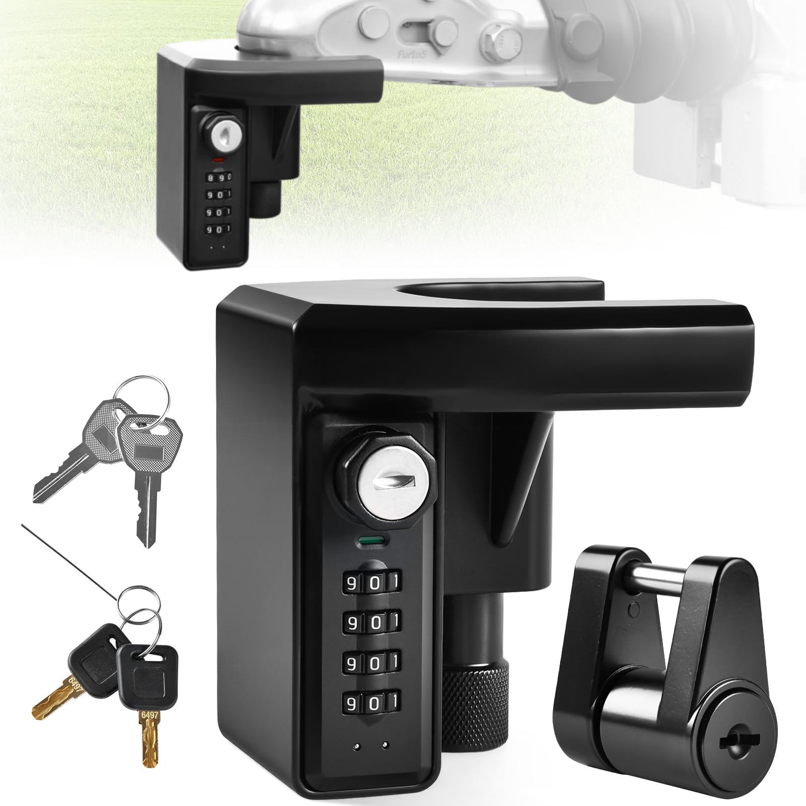 Photo 1 of 1-7/8", 2" Trailer Lock, Trailer Hitch Locks with Combination Lock